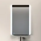 Kompozim Banjoje me 3 Sirtarë Mat Dove Gri, Pasqyrë dhe Lavaman - Velaria Viadurini