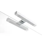 Kompozim Banjoje me 4 Sirtarë, 2 Lavamanë Qeramikë dhe Pasqyrë - Titan Viadurini