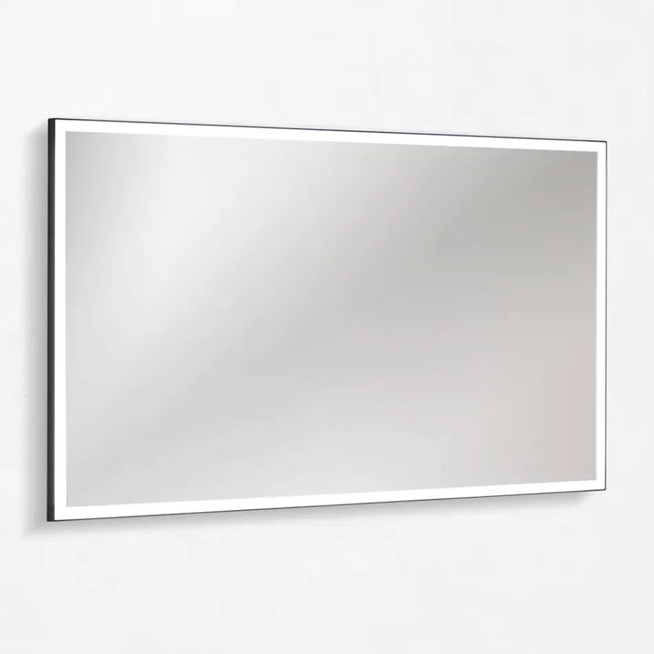 Kompozim Banjoje me 4 Sirtarë Avio Blu, Pasqyrë dhe Lavaman - Velaria Viadurini