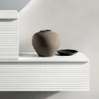 Kompozim Banjo me Sirtarë, Lavaman Qeramik dhe Pasqyrë LED - Elios Viadurini