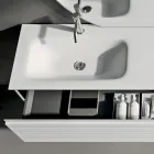 Kompozim Banjo me Sirtarë, Lavaman Qeramik dhe Pasqyrë LED - Elios Viadurini