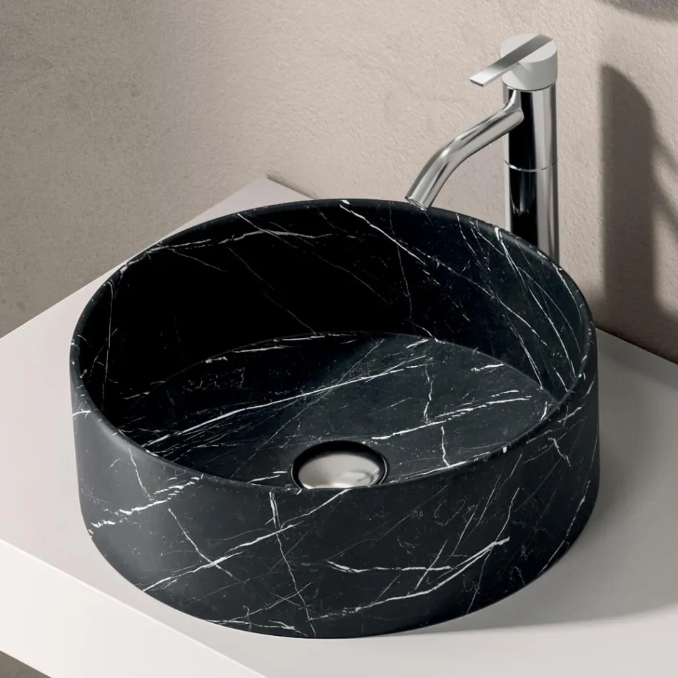 Kompozim Banjoje me Sirtar, Lavaman, Pasqyrë, Dollap Muri dhe Raft - Elios Viadurini