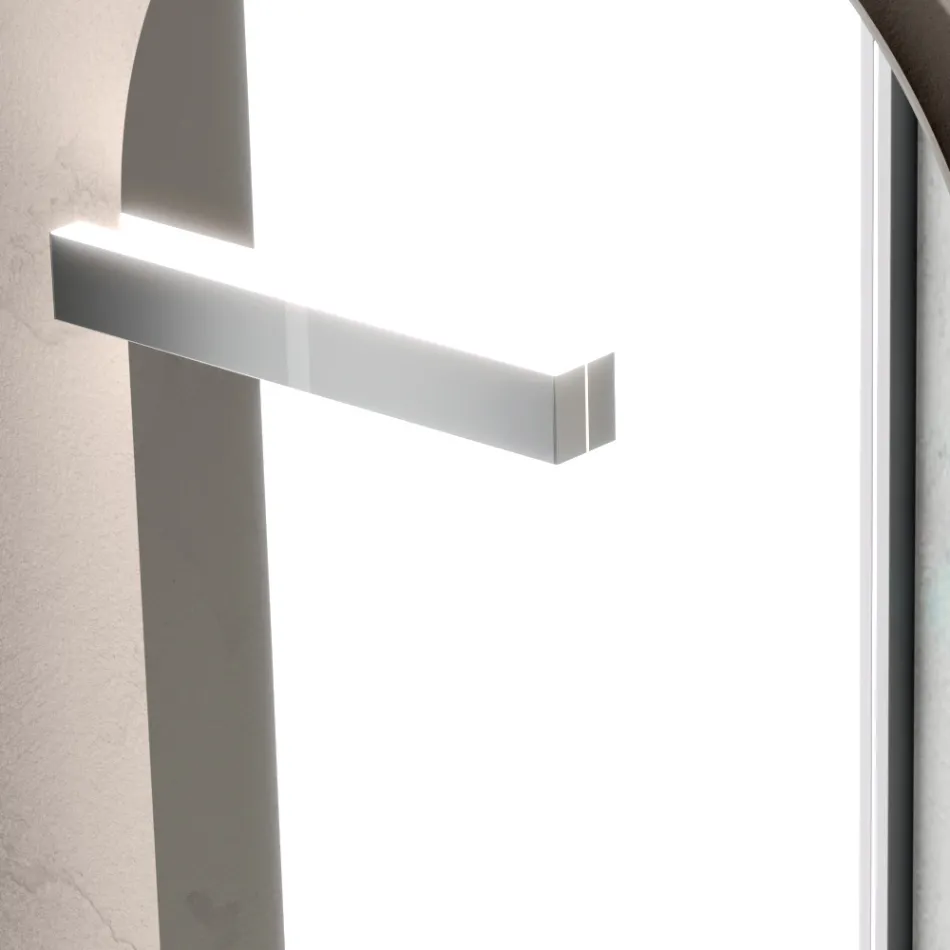 Kompozim Banjoje me Sirtar, Lavaman, Pasqyrë, Dollap Muri dhe Raft - Elios Viadurini