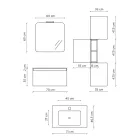 Përbërja e banjës me lavaman me rrëshirë, Made in Italy Bazë kundër gërvishtjeve - Dream Viadurini