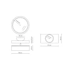 Kompozim banjoje me lavaman rezine dhe pasqyre Made in Italy - Palom Viadurini