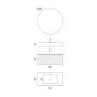 Kompozim banjoje me top Calacatta HPL Made in Italy - Talassa Viadurini