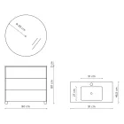 Kompozim Banjoje me Pasqyrë, Bazë dhe Lavaman Rrëshire Prodhuar në Itali - Kilos Viadurini