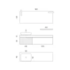 Kompozim banjoje me pasqyrë dhe raft Prodhuar në Itali - Erebo Viadurini