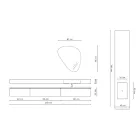 Kompozim banjoje me pasqyrë moderne dhe lavaman konsol Prodhuar në Itali - Palom Viadurini