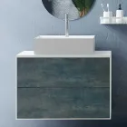 Kompozim banjoje me pasqyre ovale, baze dhe lavaman Prodhuar ne Itali - Kile Viadurini