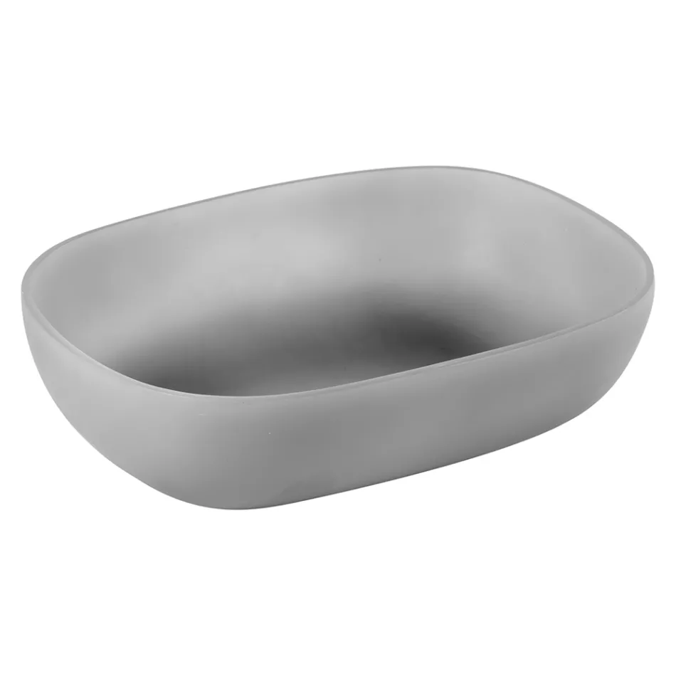 Kompozim banjoje gri me pasqyre, kabinet tik dhe aksesore - Patryk Viadurini