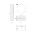 Përbërja e banjës në Rio Cannettato Oak Prodhuar në Itali - Afrodite Viadurini