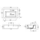 Përbërja e banjës Lavaman qeramike dhe bazament çeliku Prodhuar në Itali - Quadro Viadurini