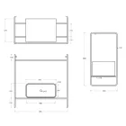 Lavaman me përbërje banjoje në qeramikë dhe pasqyrë Prodhuar në Itali - Chantal Viadurini