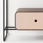 Lavaman me përbërje banjoje në qeramikë dhe pasqyrë Prodhuar në Itali - Chantal Viadurini