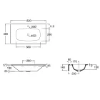 Lavaman me përbërje banjoje në qeramikë dhe pasqyrë Prodhuar në Itali - Chantal Viadurini