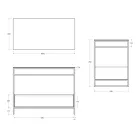 Lavaman me përbërje banjoje në qeramikë dhe pasqyrë Prodhuar në Itali - Hoscar Viadurini