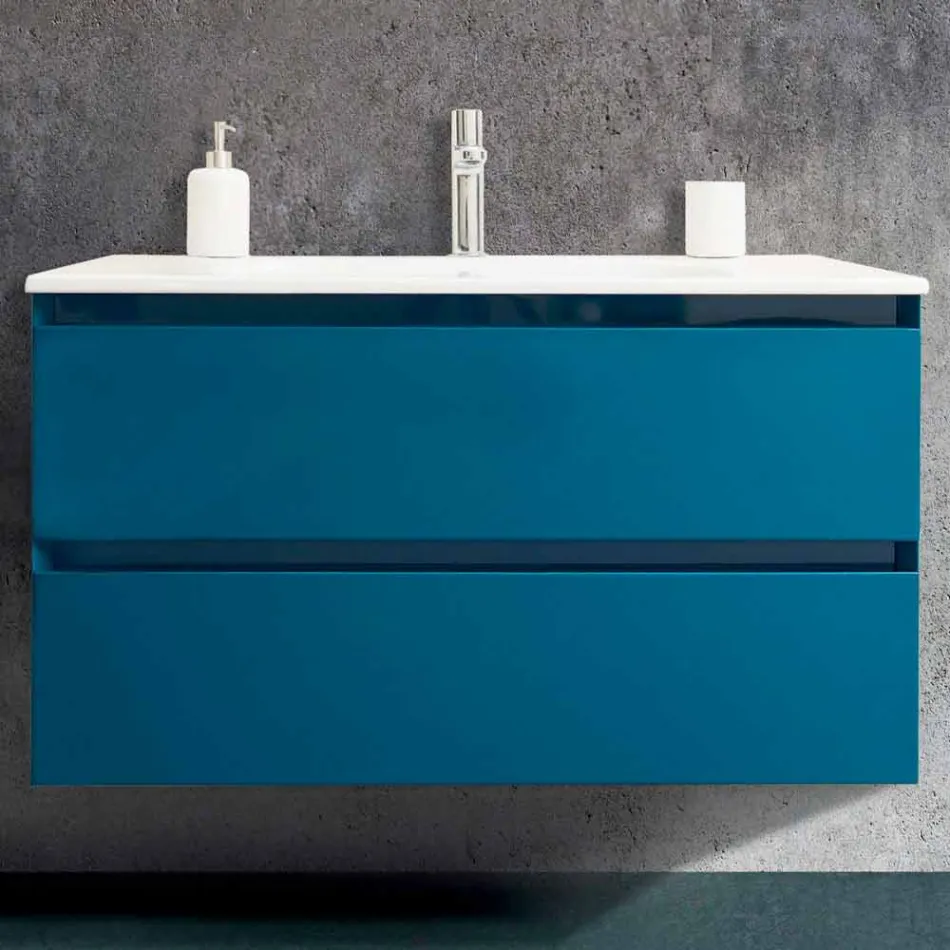 Përbërja Banja e Pezulluar në Mdf Lacquered Made in Italy - Becky Viadurini