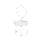 Përbërja e banjës Sage Green me lavaman me rrëshirë Prodhuar në Itali - Artemide Viadurini