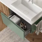 Përbërja e banjës së Sage Green dhe Cannettato Oak Prodhuar në Itali - Uranus Viadurini