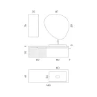 Përbërja e banjës së Sage Green dhe Cannettato Oak Prodhuar në Itali - Uranus Viadurini