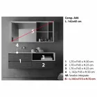 Përbërja e Mobiljeve të Banjës, Projektimi Modern dhe i Pezulluar Prodhuar në Itali - Callisi8 Viadurini