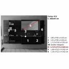 Përbërja e mobiljeve të banjës së pezulluar dhe moderne, Mobilje për dizajnin - Callisi12 Viadurini