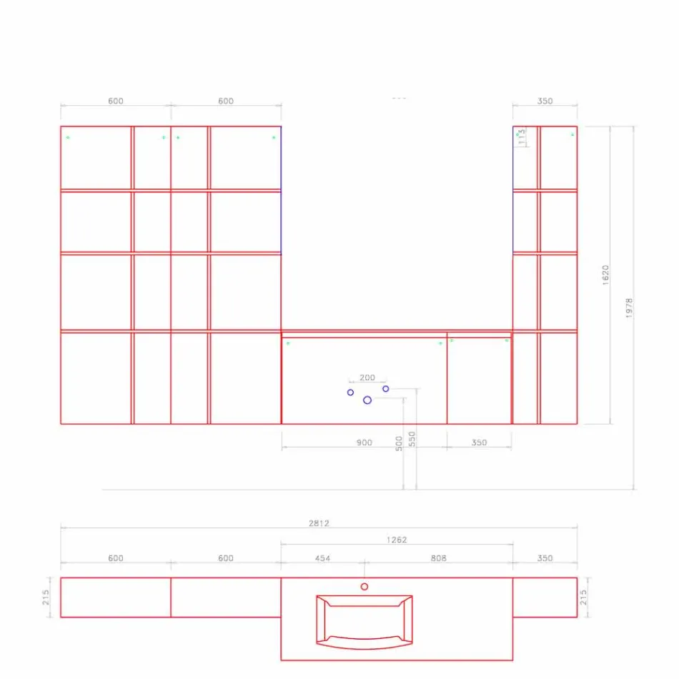 Përbërja e mobiljeve të banjës së pezulluar dhe moderne, Mobilje për dizajnin - Callisi12 Viadurini