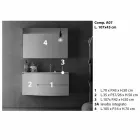 Përbërja moderne dhe e varur e banjës e prodhuar në Itali Dizajn - Callisi7 Viadurini