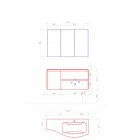 Përbërja moderne dhe e varur e banjës e prodhuar në Itali Dizajn - Callisi7 Viadurini