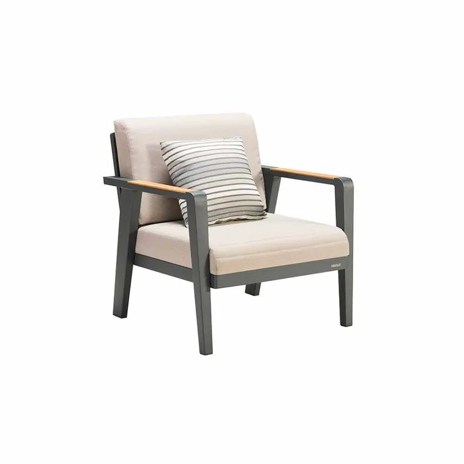 Përbërja në natyrë Divan 3 vendësh, 2 kolltuqe dhe tavolina kafeje - Moira Viadurini