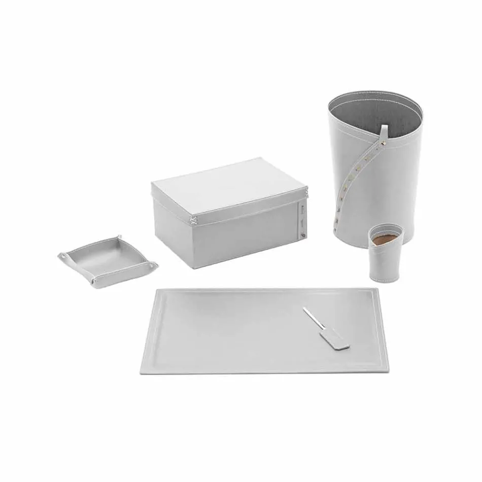 Përbërja e Zyrës së Dizajnit Modern në Lëkurë e bërë në Itali - Andrea Viadurini