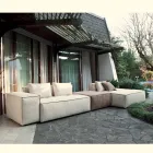 Përbërja e 1 pouf me mbështetëse, 1 pouf dhe 1 gadishull - E çuditshme Viadurini