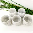 Përbërja e 2 gotave në mermer të bardhë Carrara prodhuar në Itali - Dolla Viadurini