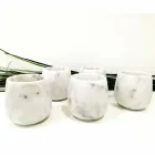 Përbërja e 2 gotave në mermer të bardhë Carrara prodhuar në Itali - Dolla Viadurini