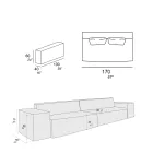 Përbërja e 2 divaneve me mbështetëse dhe 2 mbështetëse krahu - E çuditshme Viadurini