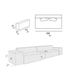 Përbërja e 2 divaneve me mbështetëse dhe 2 mbështetëse krahu - E çuditshme Viadurini