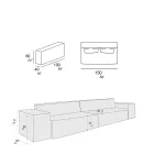 Përbërja e 2 divaneve me mbështetëse dhe 2 mbështetëse krahu - E çuditshme Viadurini