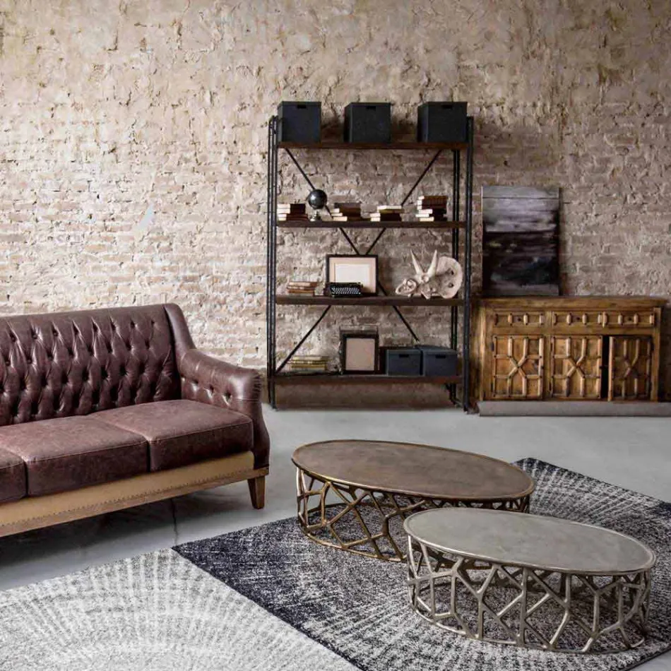 Përbërja e 2 tryezave të kafesë prej alumini Homemotion - Solomon Viadurini