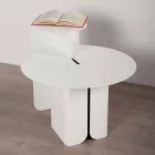 Përbërja e 2 tavolinave moderne të kafesë në çelik të prodhuar në Itali - Plepi Viadurini