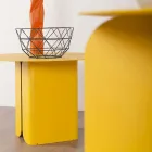 Përbërja e 2 tavolinave moderne të kafesë në çelik të prodhuar në Itali - Plepi Viadurini