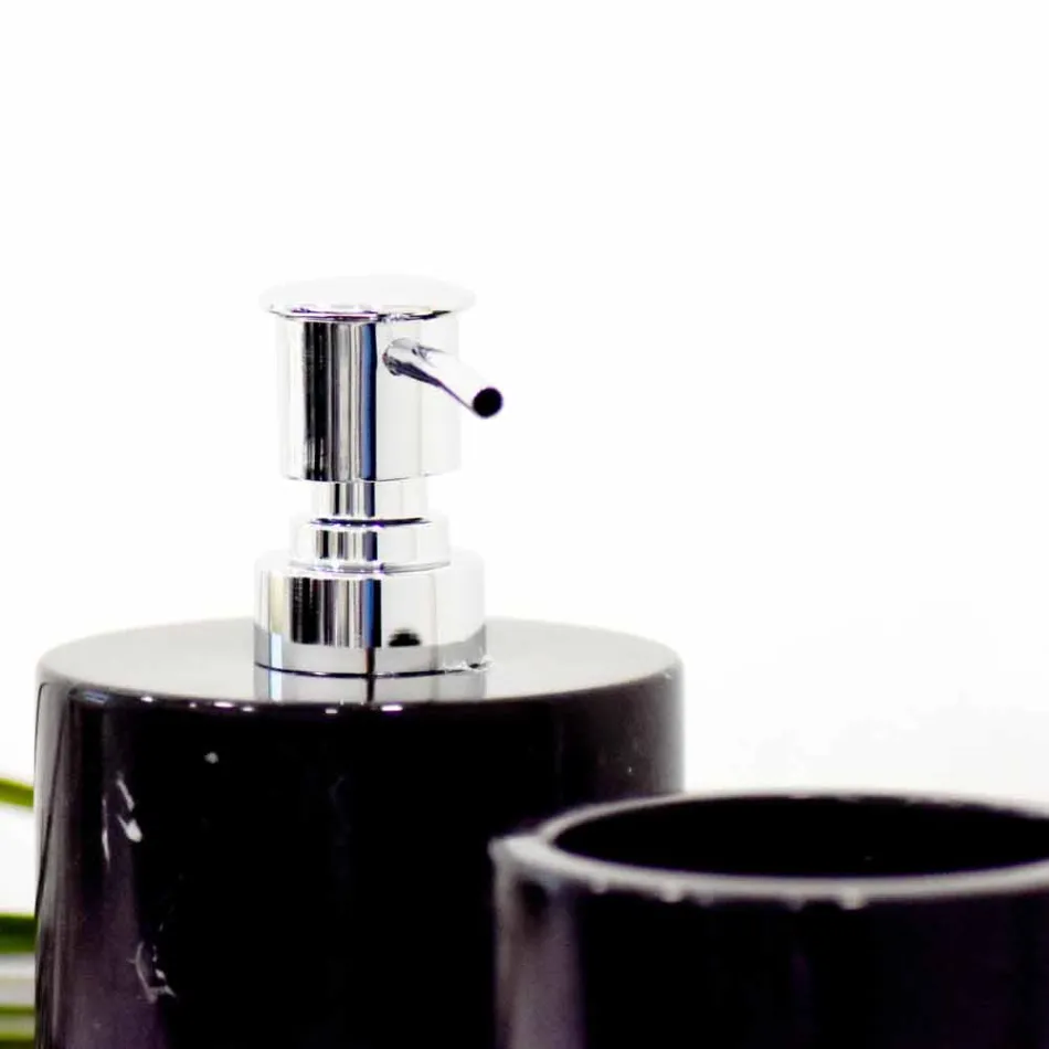 Përbërja e 3 Aksesorëve të Banjës në Mermer të Lëmuar të Prodhuar në Itali - Trevio Viadurini