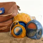 Përbërja me 3 qirinj dylli me ngjyra, Copa unike, Prodhuar në Itali - Dela Viadurini