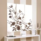 Përbërja e 3 paneleve që përshkruajnë një degë me gjethe Prodhuar në Itali - Ashton Viadurini