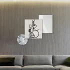 Kompozim i 3 Paneleve me Stilizimin e Dashurise Made in Italy - Keina Viadurini