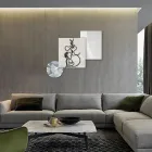 Kompozim i 3 Paneleve me Stilizimin e Dashurise Made in Italy - Keina Viadurini