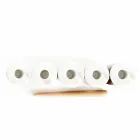 Përbërja e 3 mbajtësve të qirinjve në mermer të bardhë Carrara prodhuar në Itali - Astol Viadurini