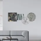 Kompozim i 4 paneleve me stilizimin e puthjes Made in Italy - Kanna Viadurini