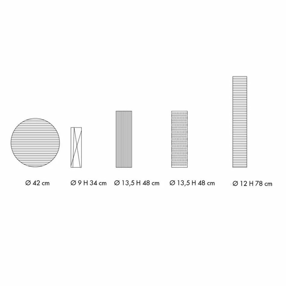 Përbërja e 4 vazove dhe pjesëve qendrore në Porcelani të pikturuar me dorë - Liberio Viadurini