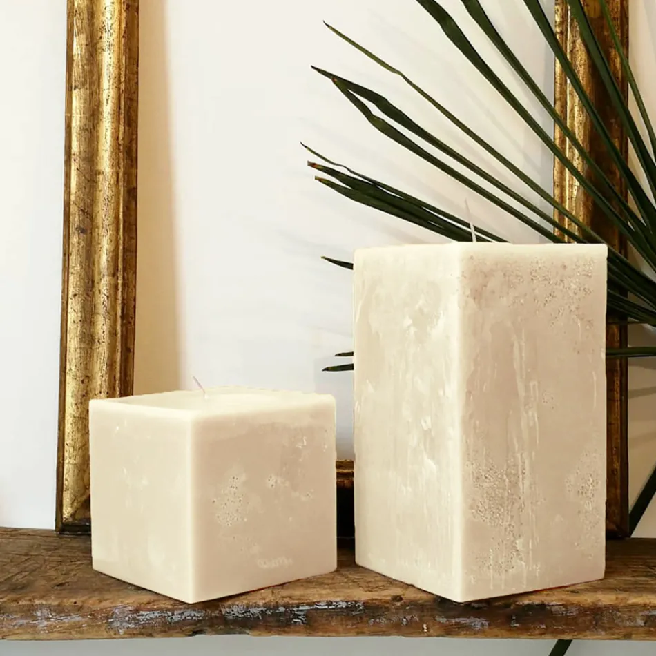 Përbërja e qirinjve me dyll katror Prodhuar në Itali, 3 Copë - Mondelle Viadurini